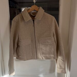 Mango Beige Wool Jacket